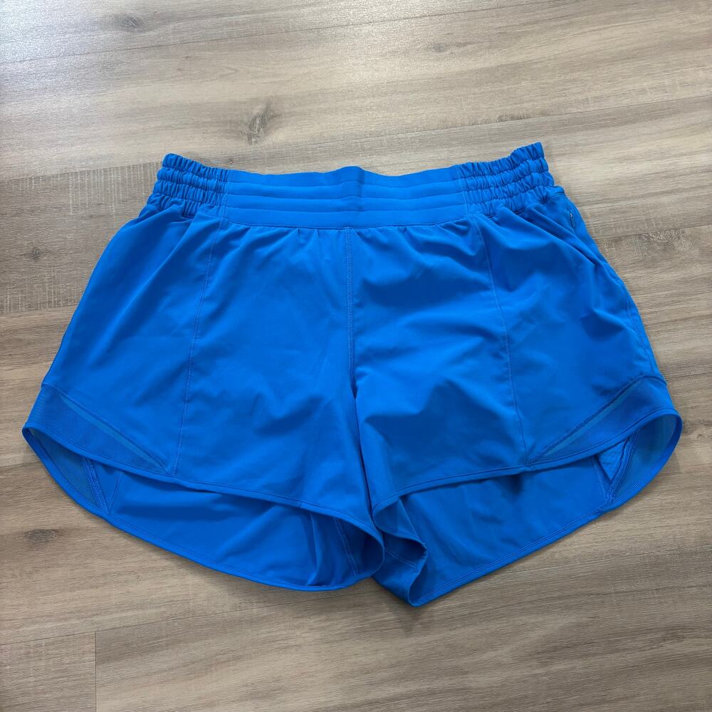 Lululemon Hotty Hot High-Rise Lined Short 4" Poolside Blue Women Size 12